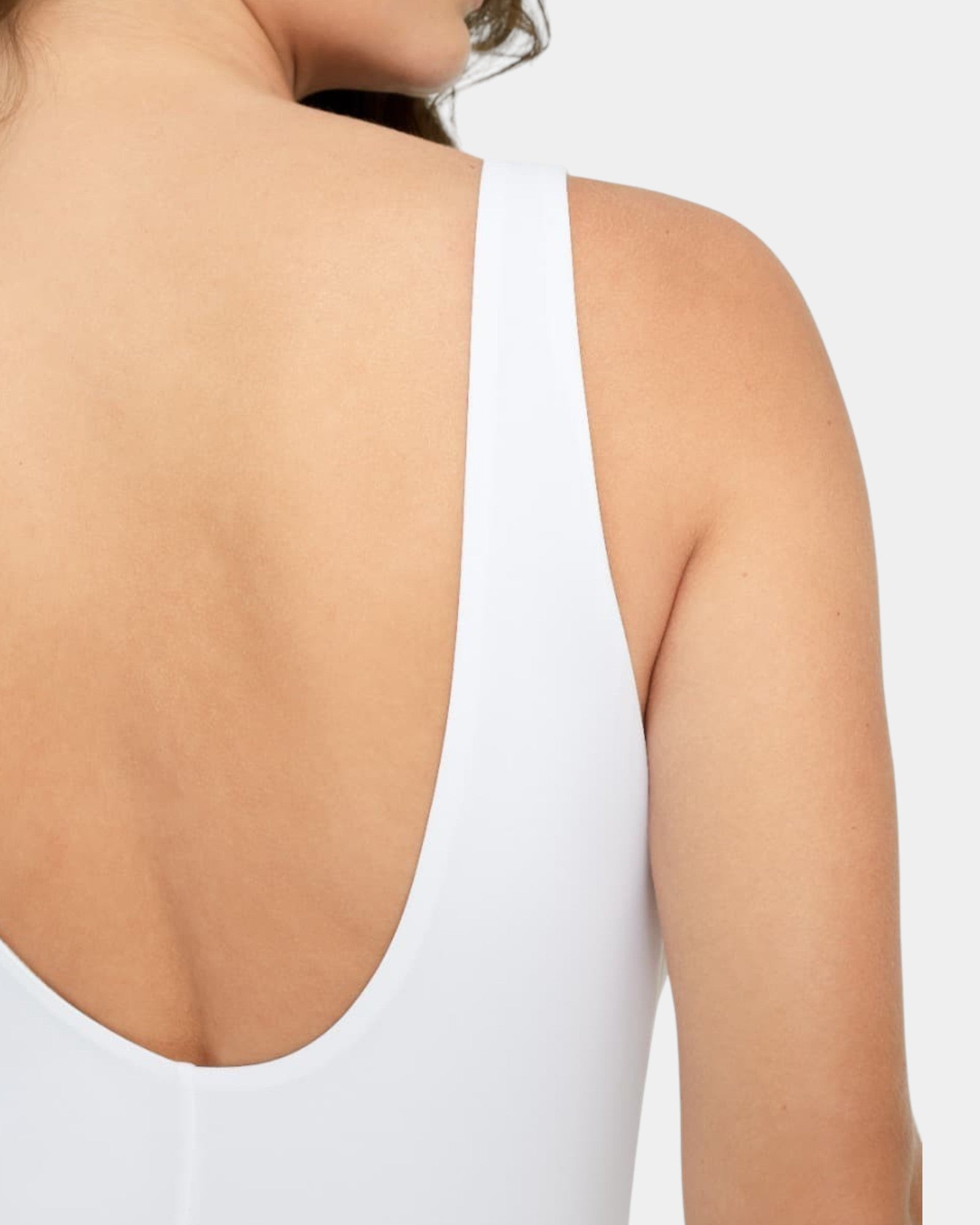 Pear Shapewear Tiffany Plunge One Piece Swimsuit White