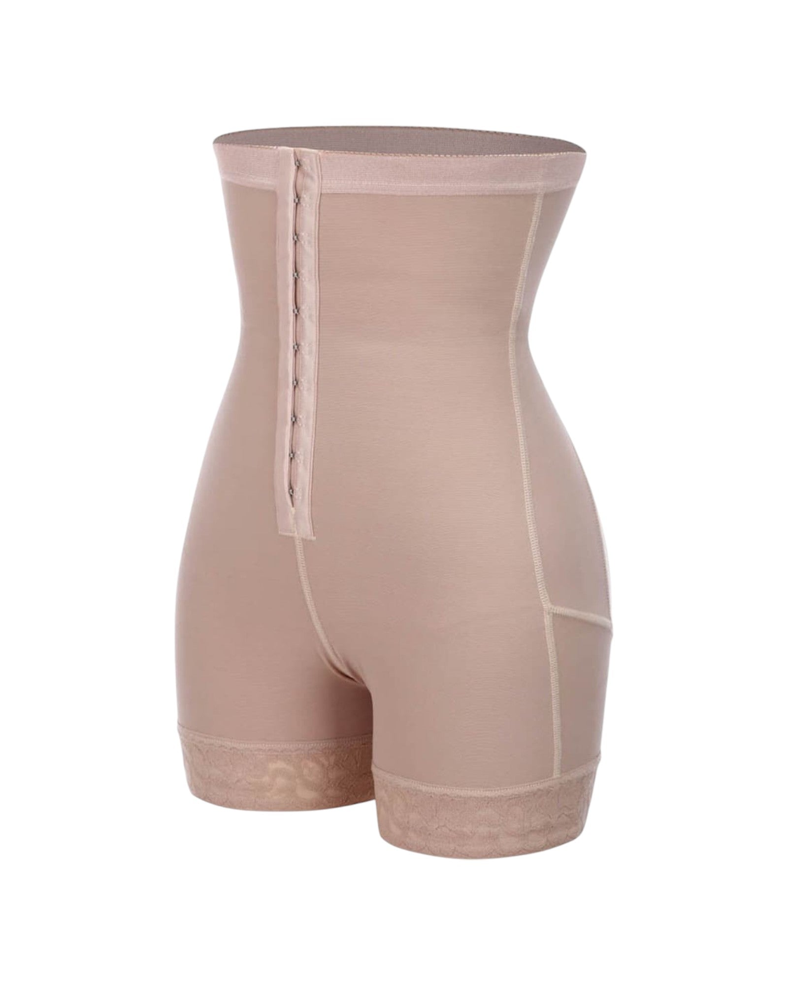 Pear Shapewear Tyler High-Waist Mid-Thigh Short Champagne Beige 3