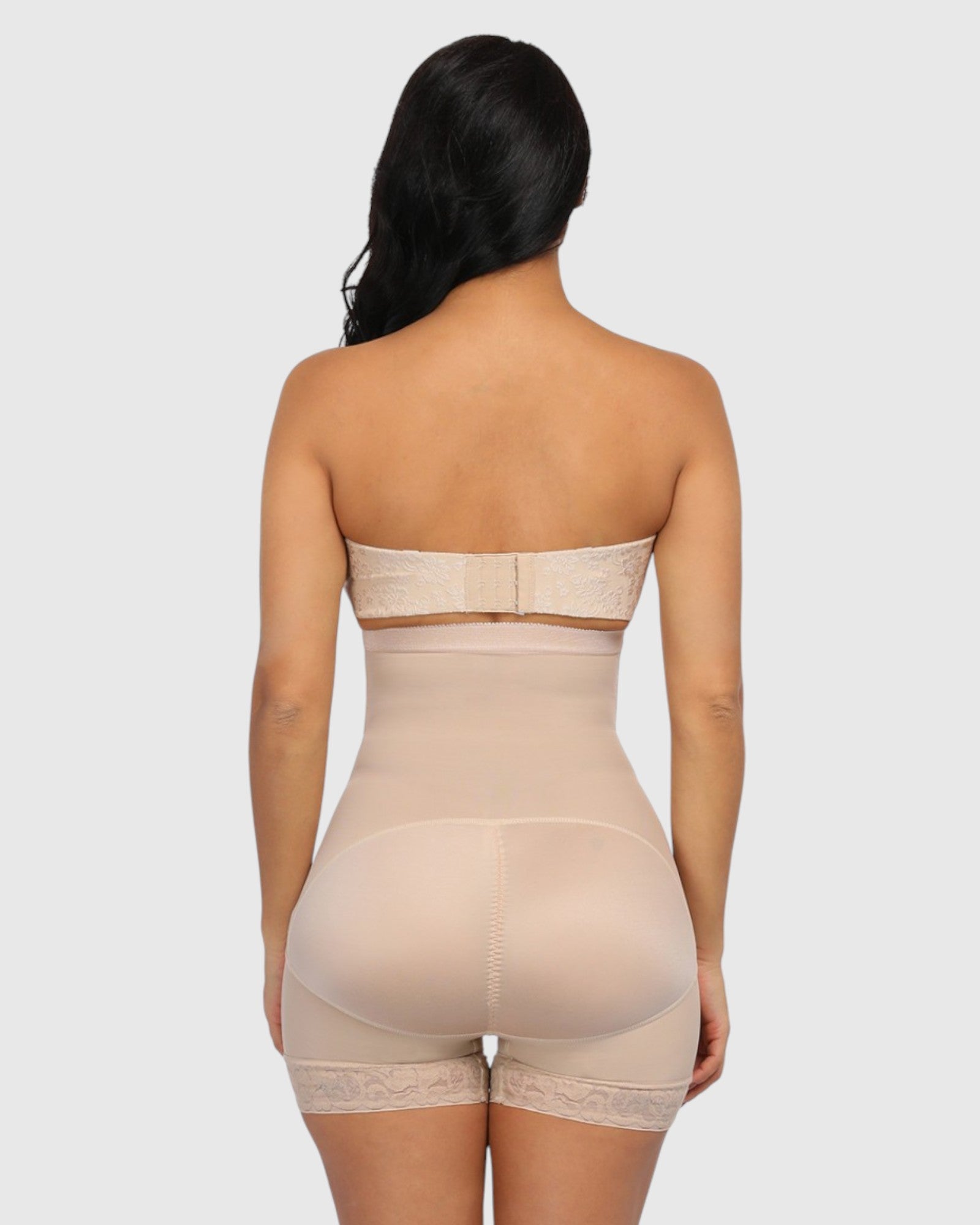 Pear Shapewear Tyler High-Waist Mid-Thigh Short Champagne Beige 6