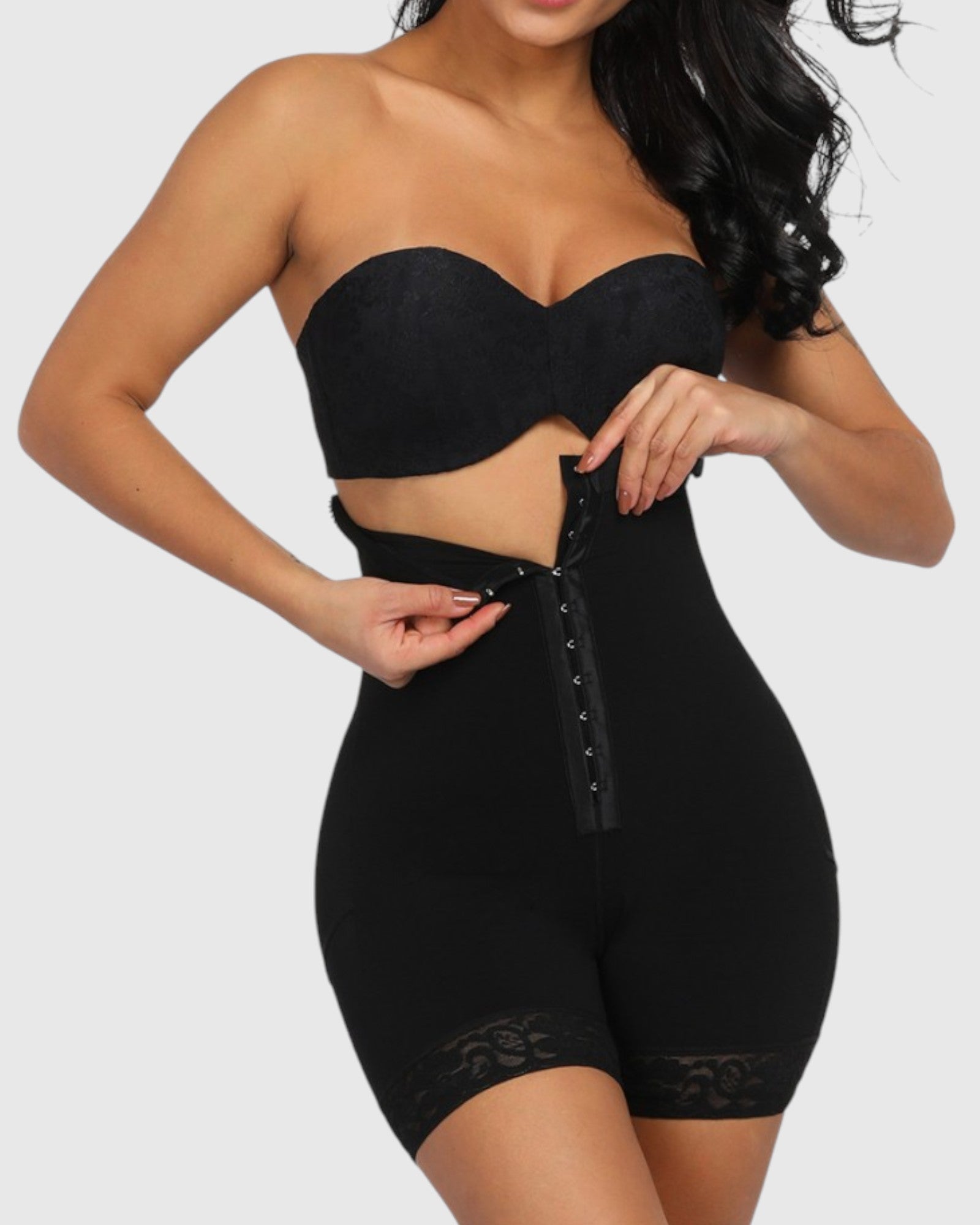 Pear Shapewear Tyler High-Waist Mid-Thigh Short Carbon Black 5