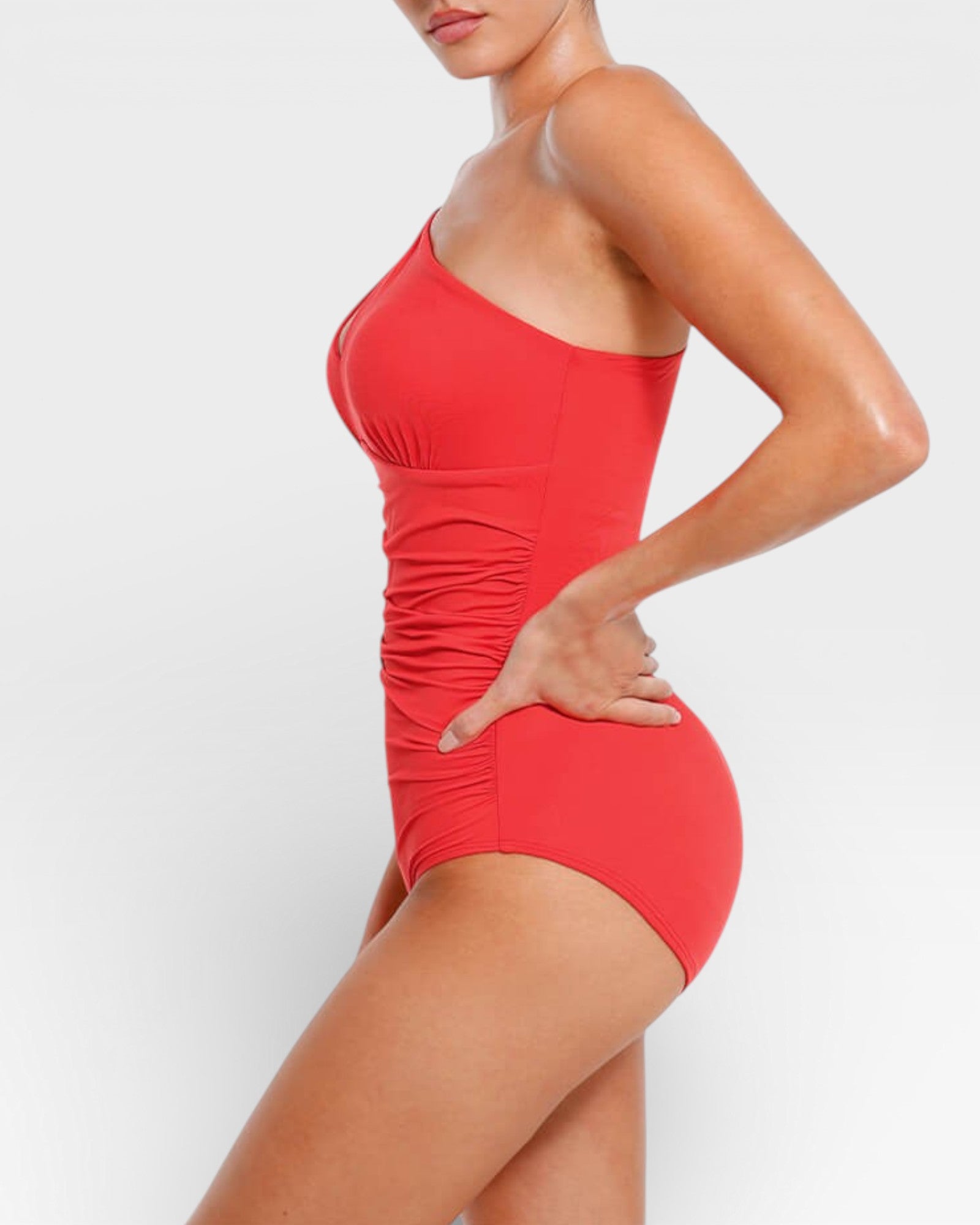 Pear Shapewear Valencia One Piece Swimsuit Red 3