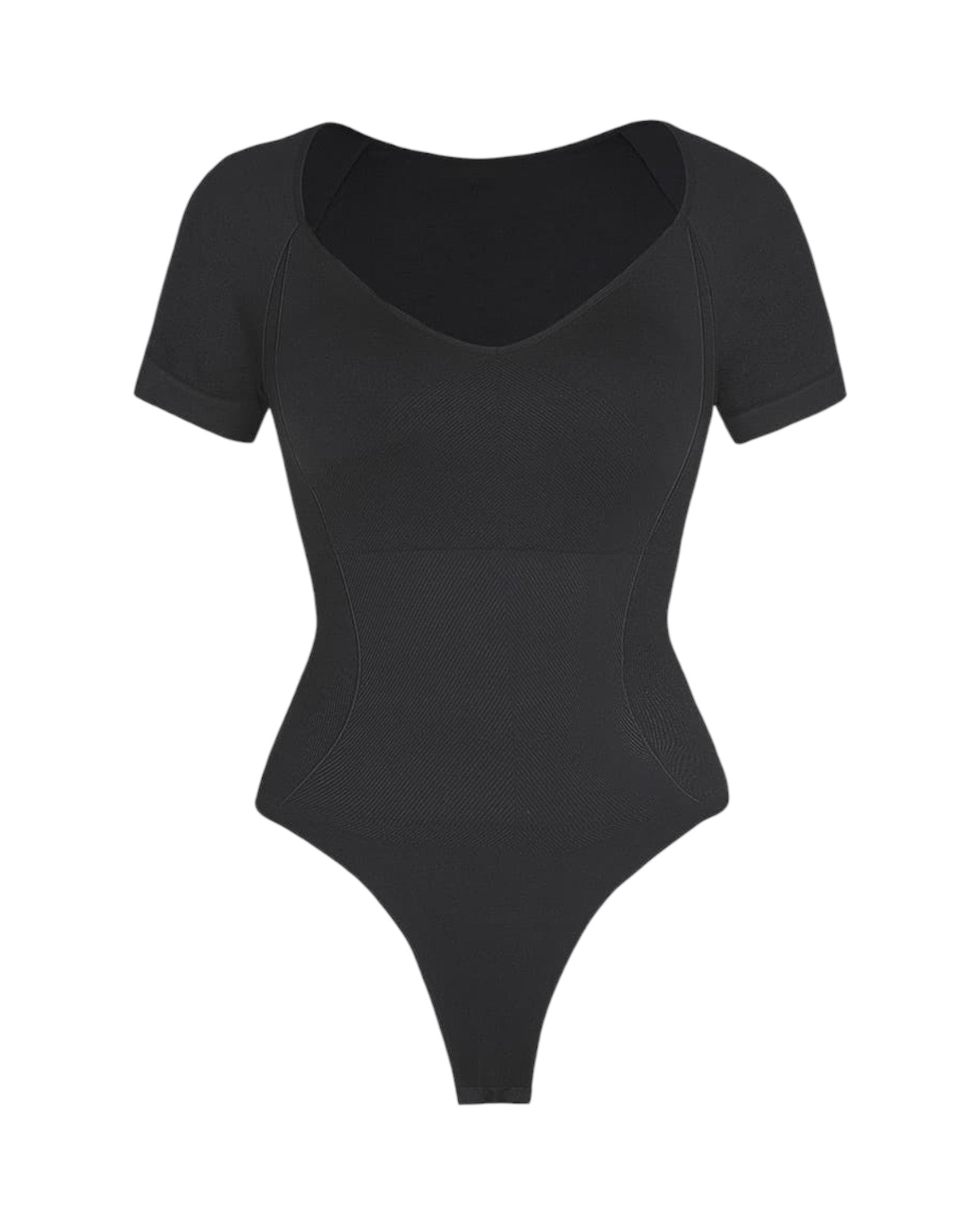 Pear Shapewear Zara Scoop Neck Thong Bodysuit Black