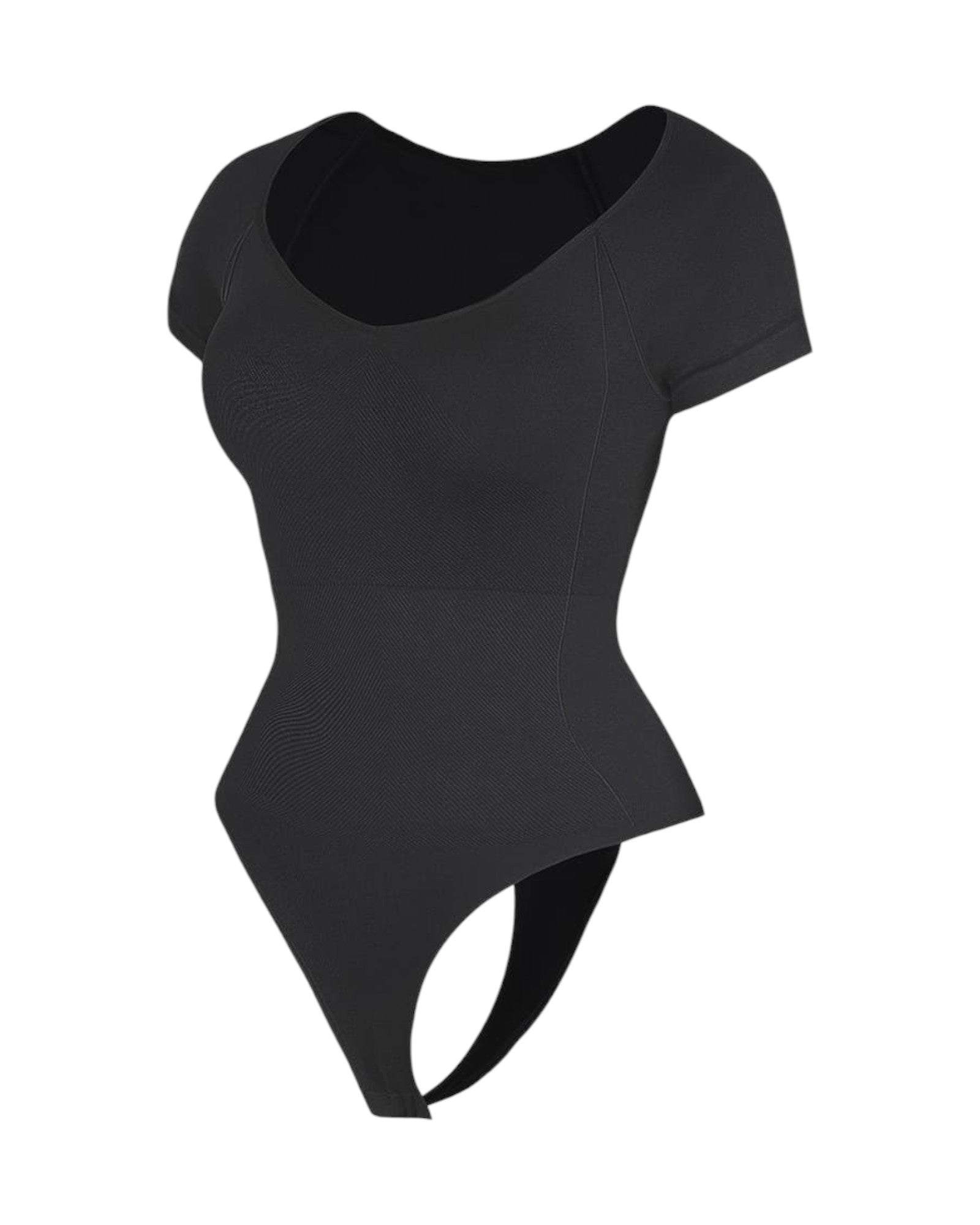 Pear Shapewear Zara Scoop Neck Thong Bodysuit Black