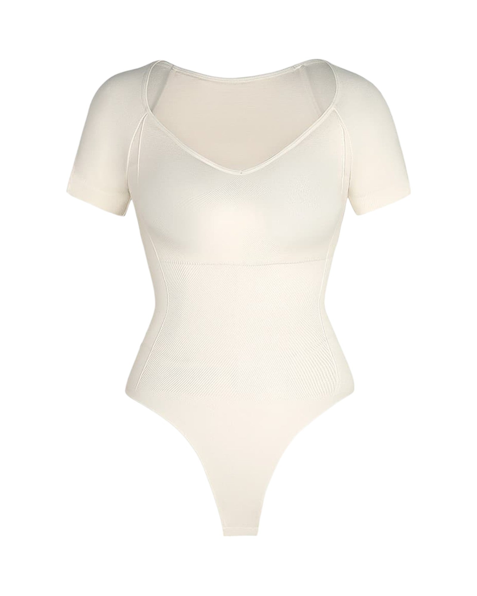 Pear Shapewear Zara Scoop Neck Thong Bodysuit White
