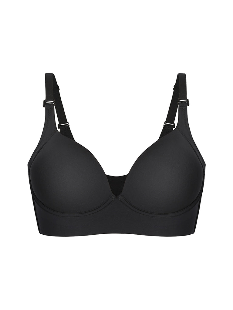 Classic Curves Women's Push-up Bra Underwired Padded Bra Everyday Use Front  Open Bra Size 32C Black