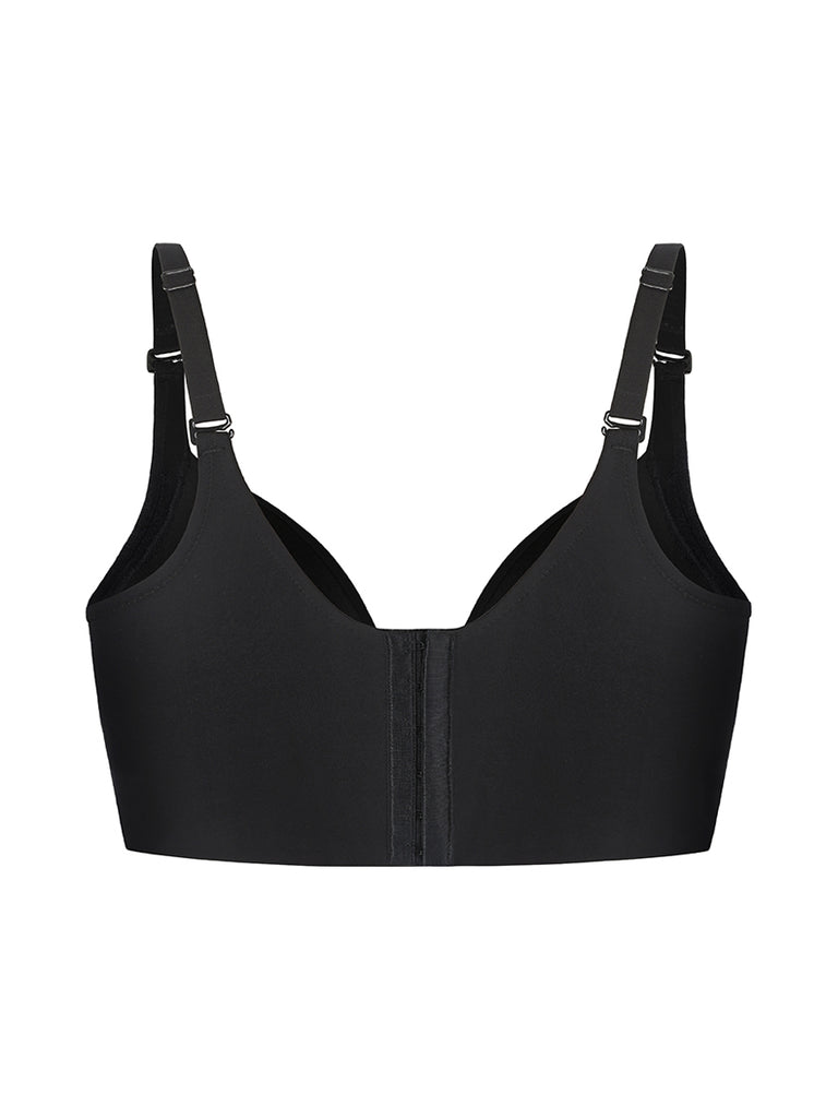 UPLADY 8532 EXTRA FIRM HIGH COMPRESSION FULL CUP PUSH UP BRA (Size: 38B/XL,  Color: Black)
