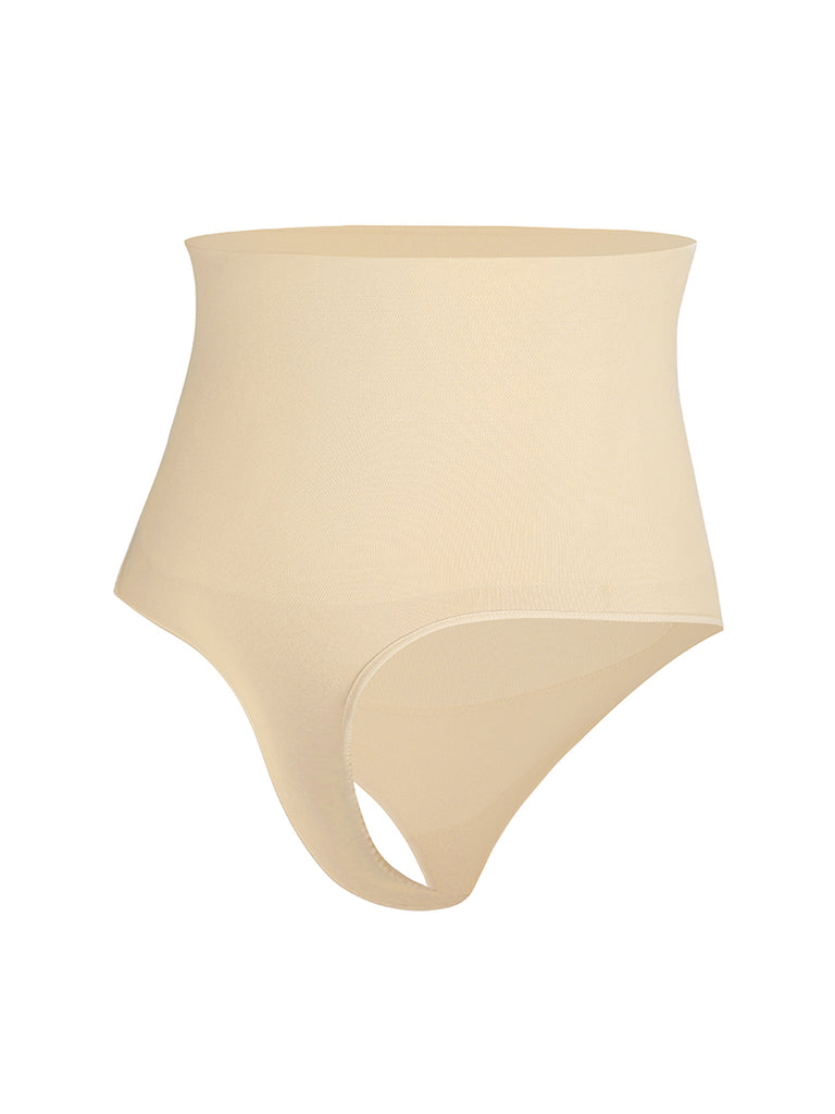 Eco Shaping Tummy Control High Waisted Shapewear Thong - Nude – Pear  Shapewear