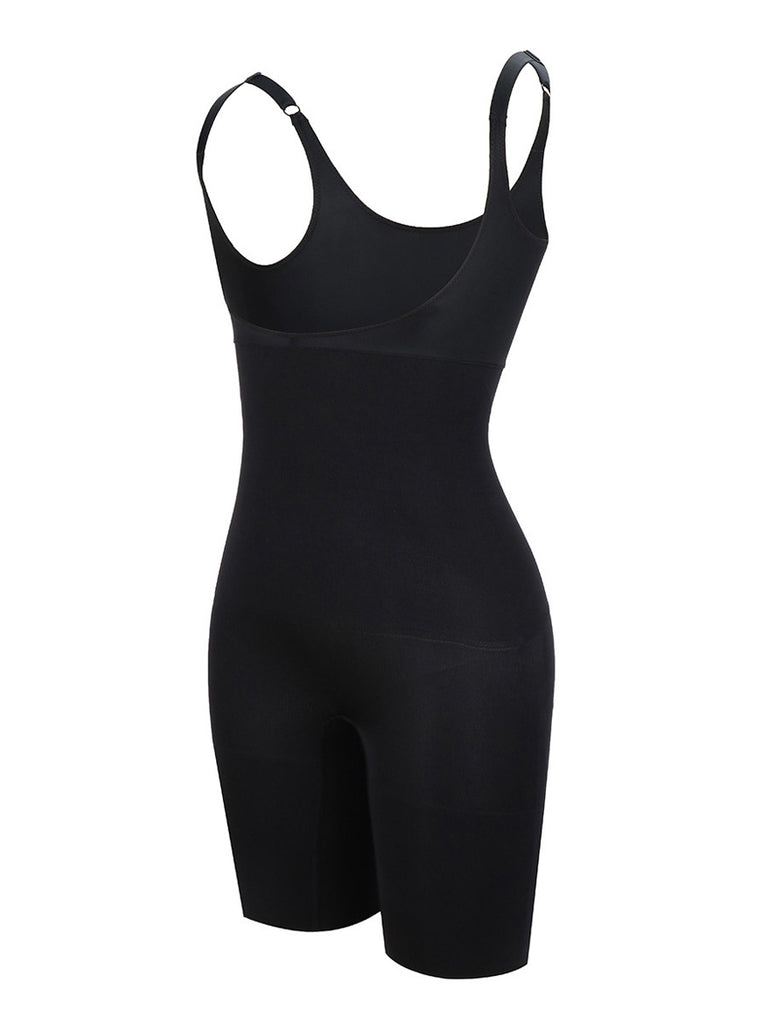 Seamless Shapewear Compression Bodysuit - Black